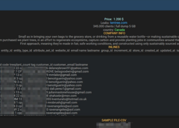 Threat Actor Allegedly Selling Tentree.com Customer Database