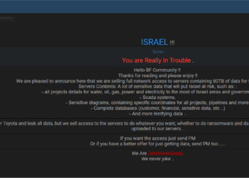 Threat Actor Claims to Have 80TB of Sensitive Data From Israel and Selling Access