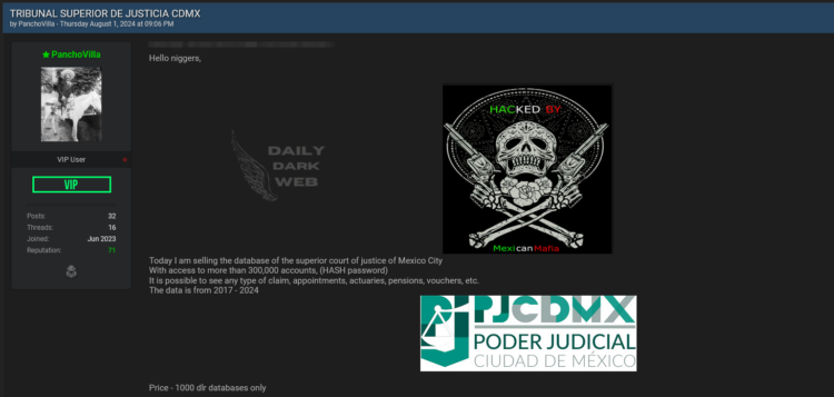 Tribunal Superior de Justicia de la Ciudad de México presuntamente violado