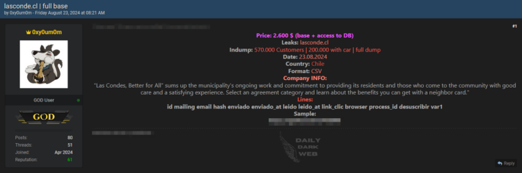 Chilean Municipality Allegedly Breached