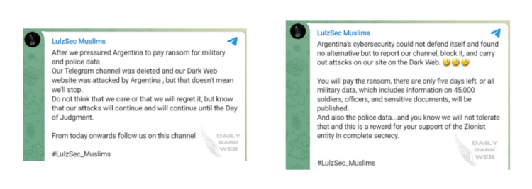 LulzSec Muslims Demands Ransom from Argentine Government