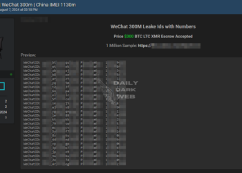 Alleged WeChat and UnionPay Data Available for Sale