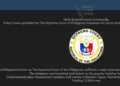 The Supreme Court of Philippines Allegedly Breached 13K Rows Published