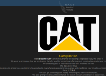 Caterpillar Inc. Allegedly Breached 80GB of Sensitive Data Exposed