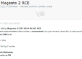 Threat Actor Offers Exploit for Magento 2 Vulnerability