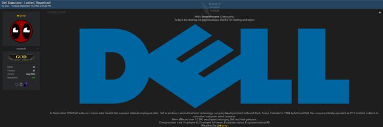 Dell Allegedly Breached +10K Employee Information Exposed