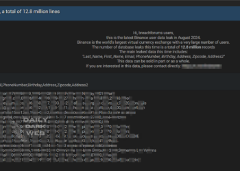 Binance User Data Allegedly Leaked on a Dark Web Forum