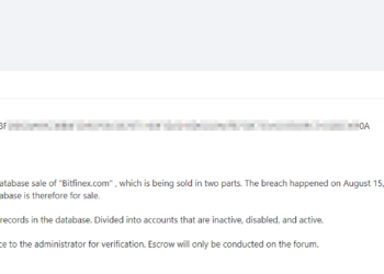 Threat Actor Claims to Sell 7.5 Million Bitfinex User Records for 25 BTC