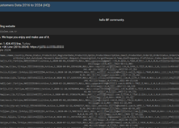 Threat Actor Claims to Sell 1.4 Million Customer Records from Data Bilgi İşlem