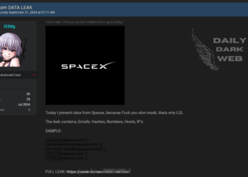 Threat Actor Claims to Leak SpaceX Data Containing Emails, Hashes, and IPs