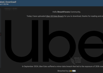 Uber Eats Data Breach Allegedly Exposes Over 280,000 Records