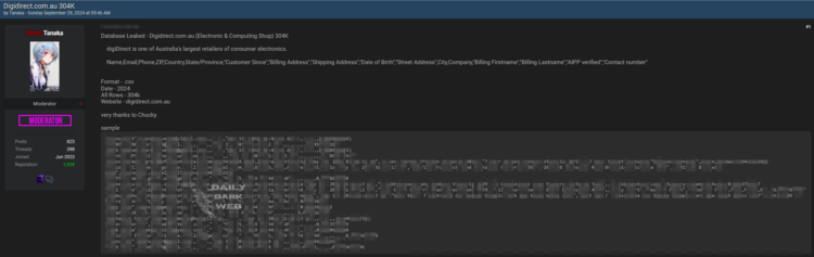 digiDirect’s Customer Information Allegedly Leaked on Dark Web