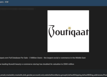 A Threat Actor Claims to Sell Database of Boutiqaat