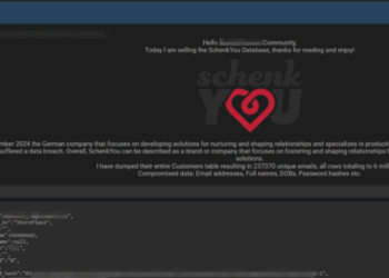 Alleged Data Breach at SchenkYou: A Threat Actor Claims to Sell 6 Million Records on Dark Web