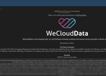 A Threat Actor Claims to Data Breach of WeCloudData