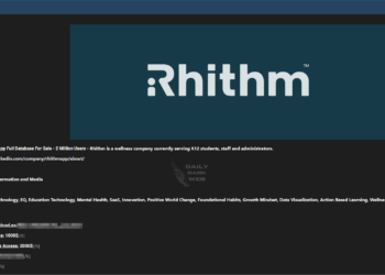 Rhithm Wellness App Allegedly Breached: 2M Data for Sale