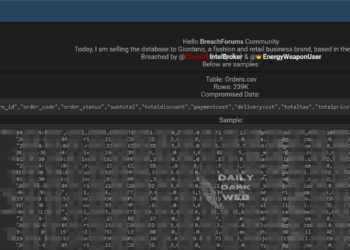 Giordano Database Allegedly Compromised by a Threat Actor