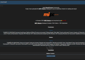 Alleged Data Breach Exposes MiPC Mexico Customer and Order Information