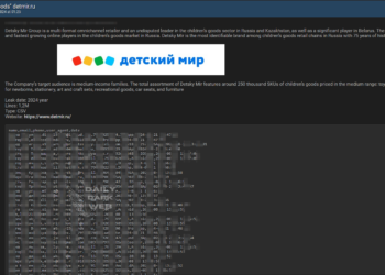 Alleged Detsky Mir Breach Published on Dark Web Forum