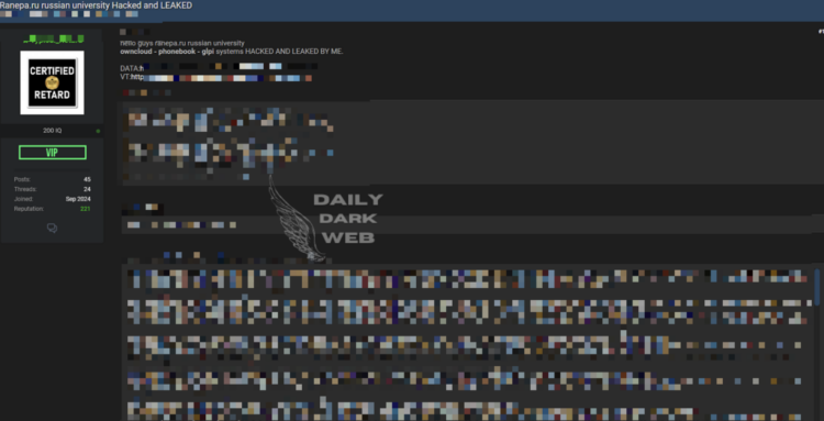 RANEPA University Systems Hacked, Sensitive Data Leaked