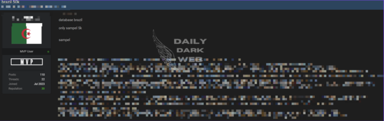 Database Leak of 50,000 Records Reported in Brazil