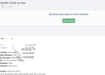 Venezuelan Government Web Domain Access for Sale on Dark Web