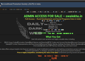 Admin Access to Swalekha.in for Sale on Dark Web
