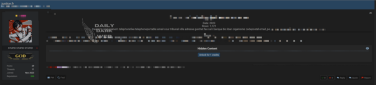 Alleged Data Breach at Justice.fr Exposes Sensitive Judicial Information