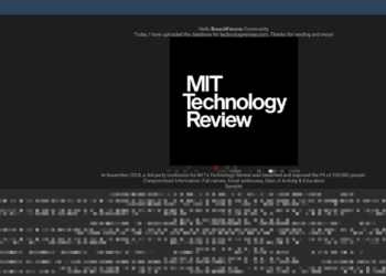 MIT Technology Review Database Breach Exposes Personal Data of 290,000 Users