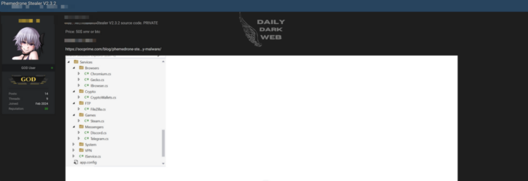 Phemedrone Stealer V2.3.2 Malware Tool for Sale, Posing Major Security Threat