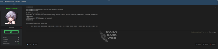 Dell India Vendor Portal Allegedly Compromised, Exposing Sensitive User Data