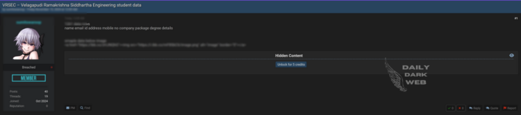 VRSEC Data Breach Exposes Sensitive Student Information
