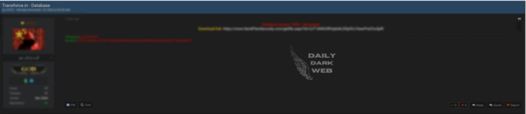 Transforce.in – Database Breach Exposes Sensitive User Data