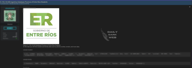 Argentina – Student Database Breach in Entre Ríos Province