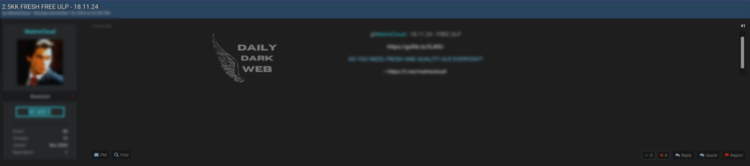 URL Login & Password Leak – 2.5 Million Records Exposed