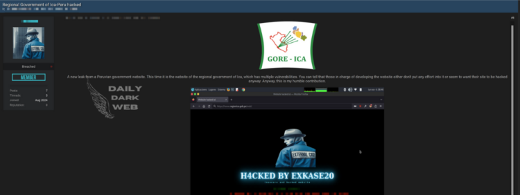 Regional Government of Ica Website Hacked, Exposing Security Vulnerabilities