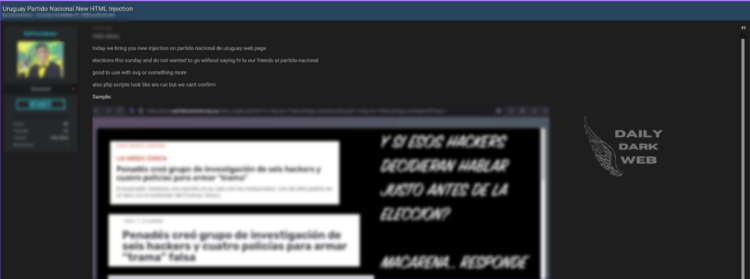 Uruguay’s Partido Nacional Website Faces HTML Injection Vulnerability