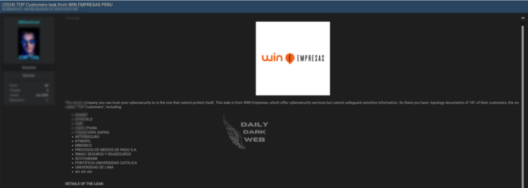 Peruvian Corporate Data Leak: WIN Empresas Customer Records Exposed
