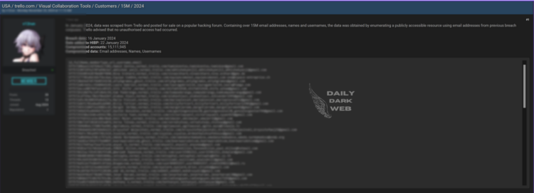 Trello Data Breach Exposes Personal Information of 15 Million Customers