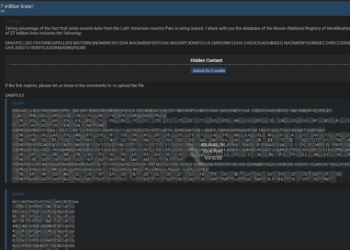 RENIEC Allegedly Breached 37M Citizen Data Leaked
