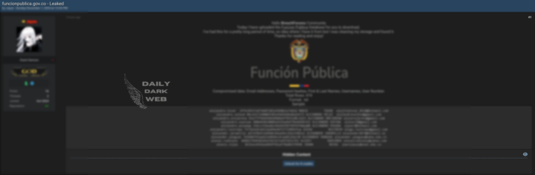 Colombian Government Database Breach Exposes Sensitive Data