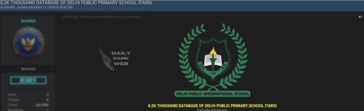 Alleged Data Breach at Delhi Public Primary School Itarsi Exposes Sensitive Records