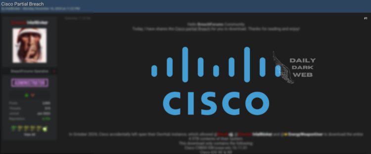 Alleged Cisco Source Code Leak Raises Security and IP Concerns