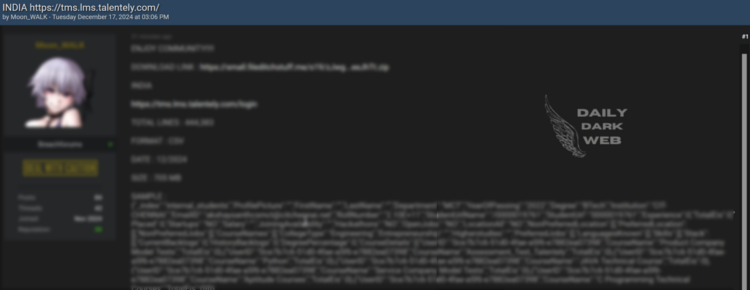 Alleged Data Breach at Talentely.com Exposes TMS-LMS Platform Data