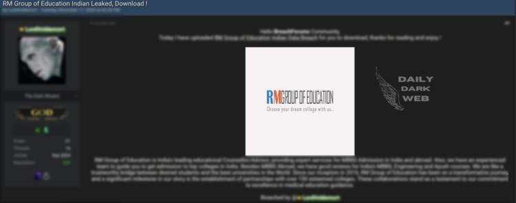 Alleged Data Breach at RM Group of Education Exposes Sensitive User Information