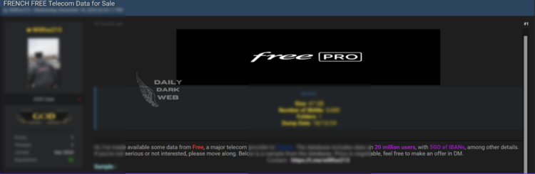 Alleged Data Breach at Free Telecom Raises Privacy Concerns
