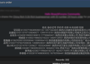 Alleged Data Leak Exposes Information of Wealthy Businessmen in China