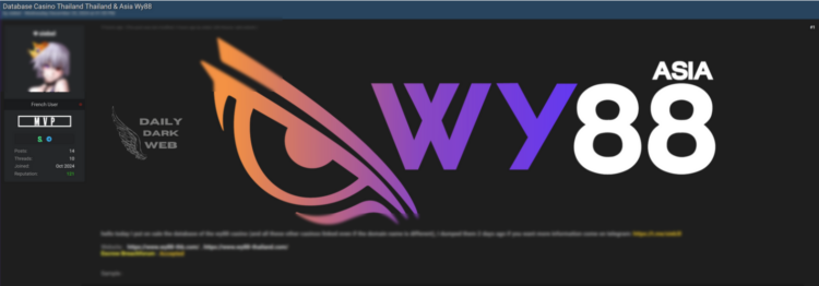 WY88 Casino Database Breach Raises Privacy Concerns