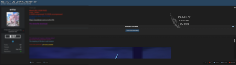 Massive Leak of 180 Million URL Login Credentials Raises Security Concerns