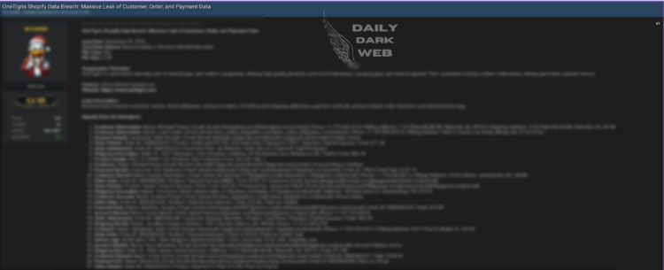 OneTigris Customer Data Breach Raises E-Commerce Security Concerns